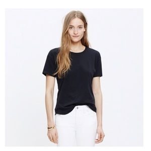 Madewell: Whisper Cotton Tee in True Black